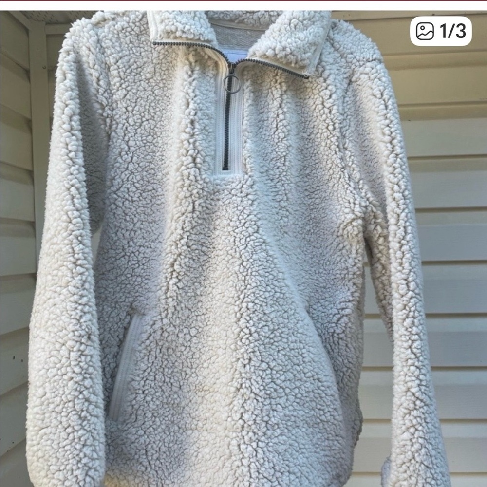 Cozy Cream Sherpa Pullover size M